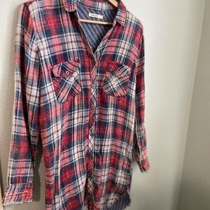 Plaid flannel dress